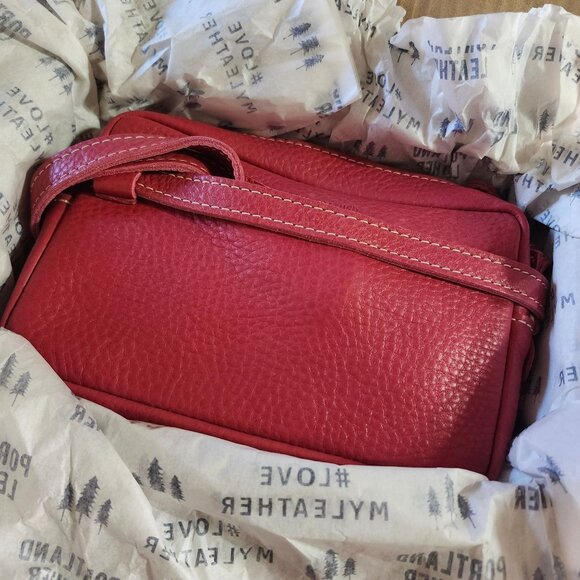 Portland Leather Large Camera Bag Sugar Super Soft Slouchy Pebbled - Picture 8 of 8